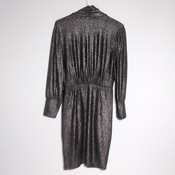 Donna Morgan Bodycon Dress Womens 6 Gold Metallic Shimmer Cocktail Party Evening - Picture 3 of 12